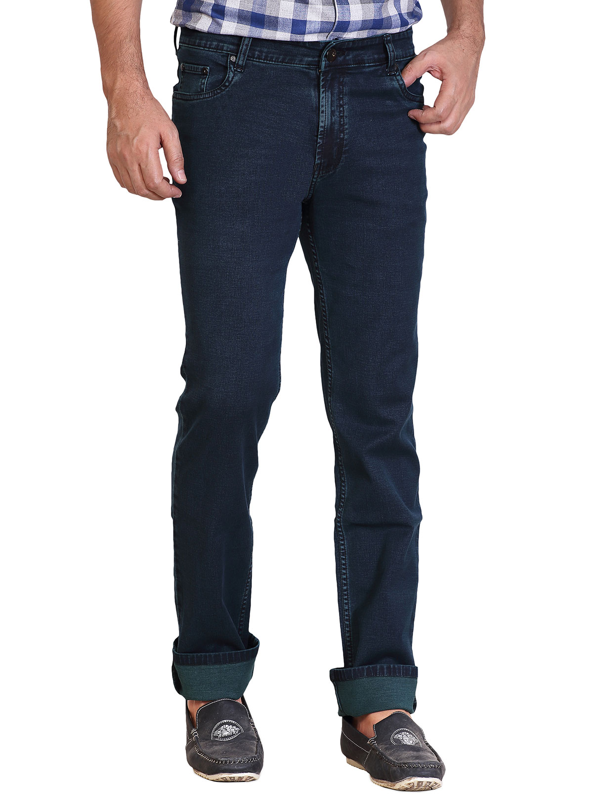 olive green denim fabric