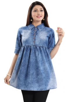 frock type top on jeans