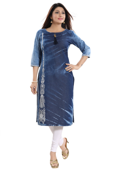 denim frock kurti